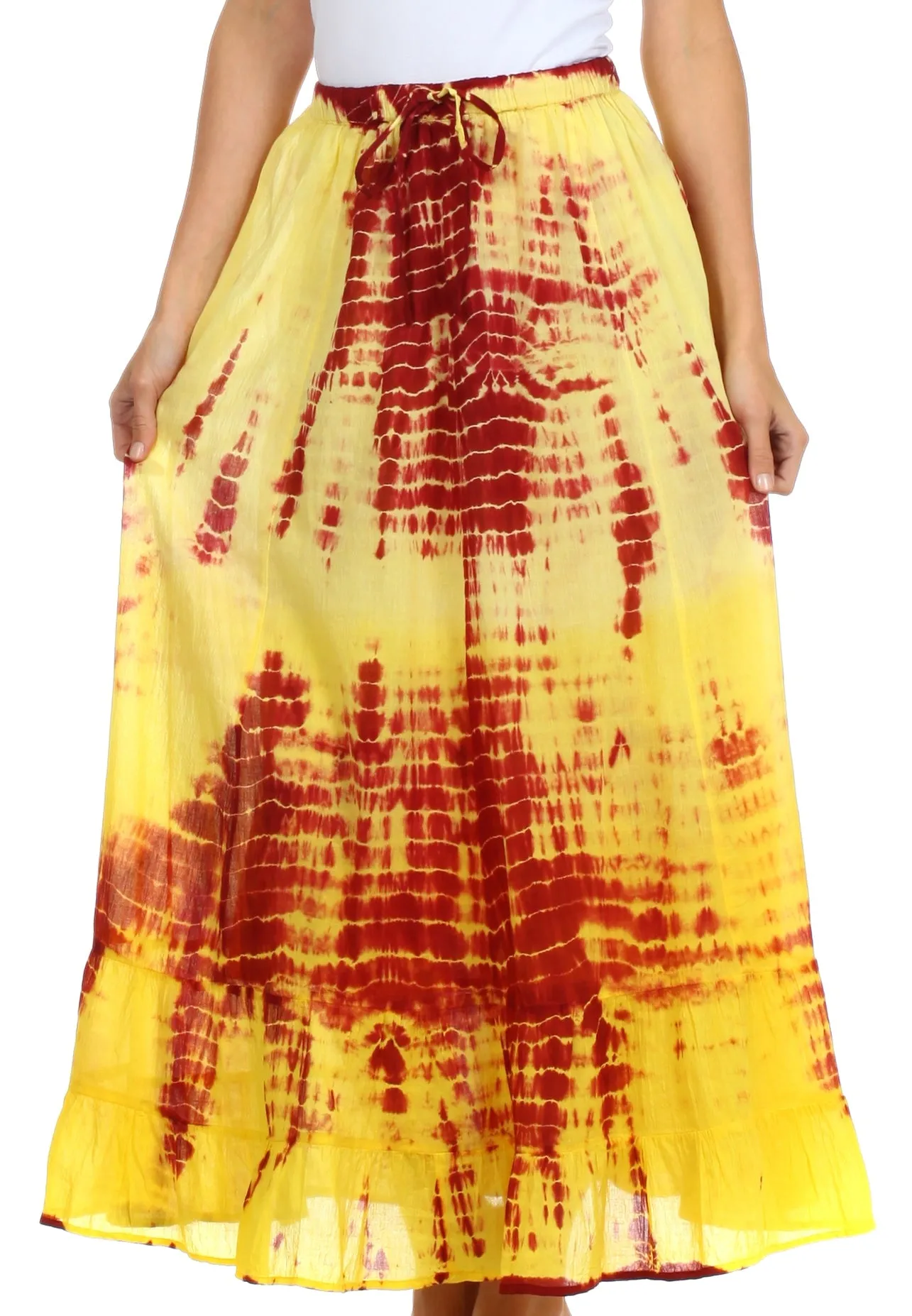 Sakkas Harmony Tie Dye Peasant Boho Skirt