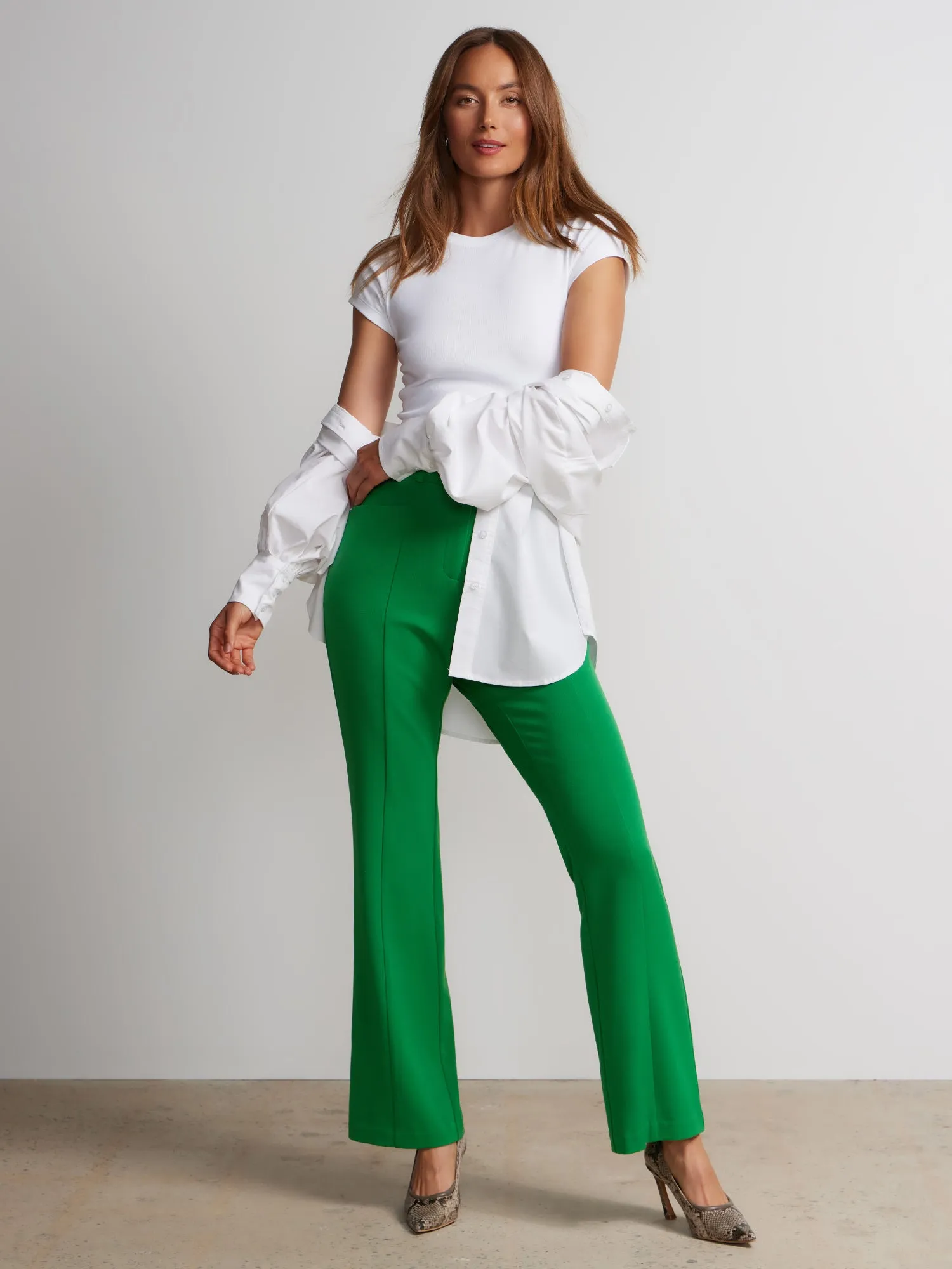 Seamed Slim Bootcut Pant