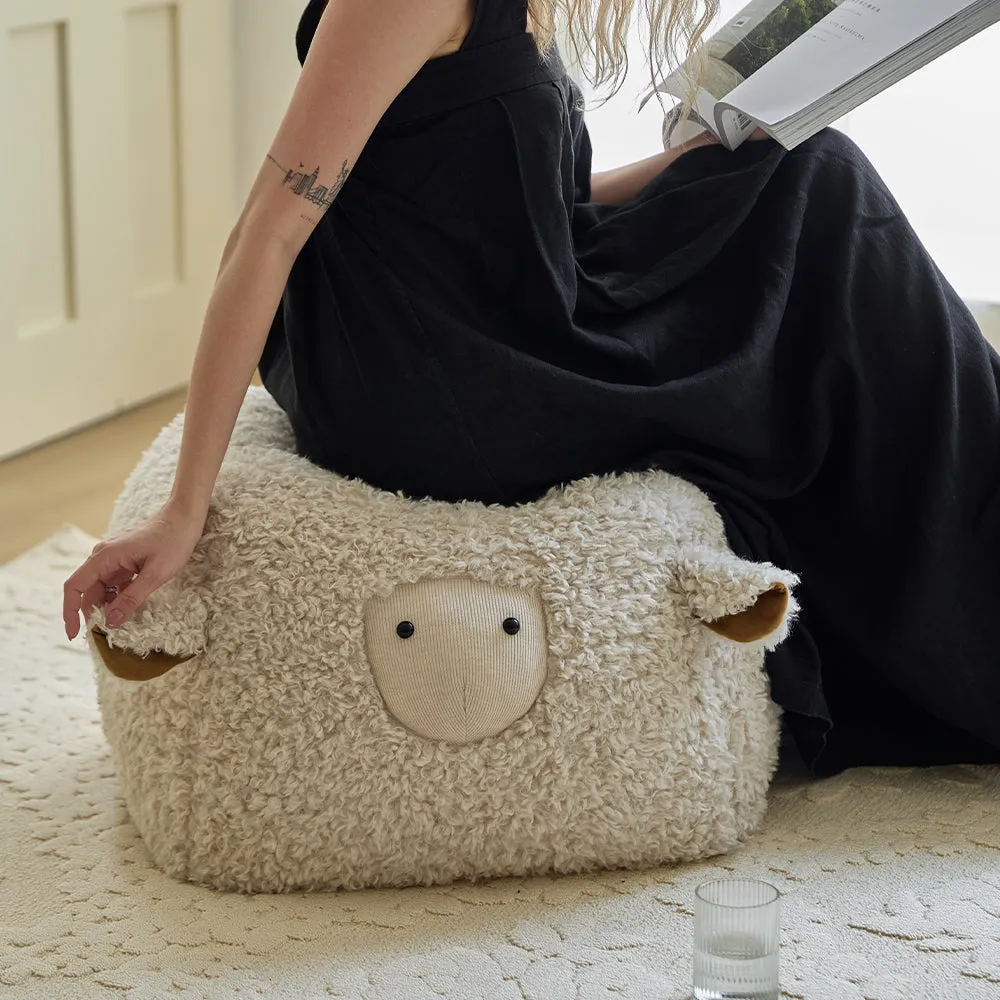 Shaun Soft Plush Sheep Ottoman Cover Cozy