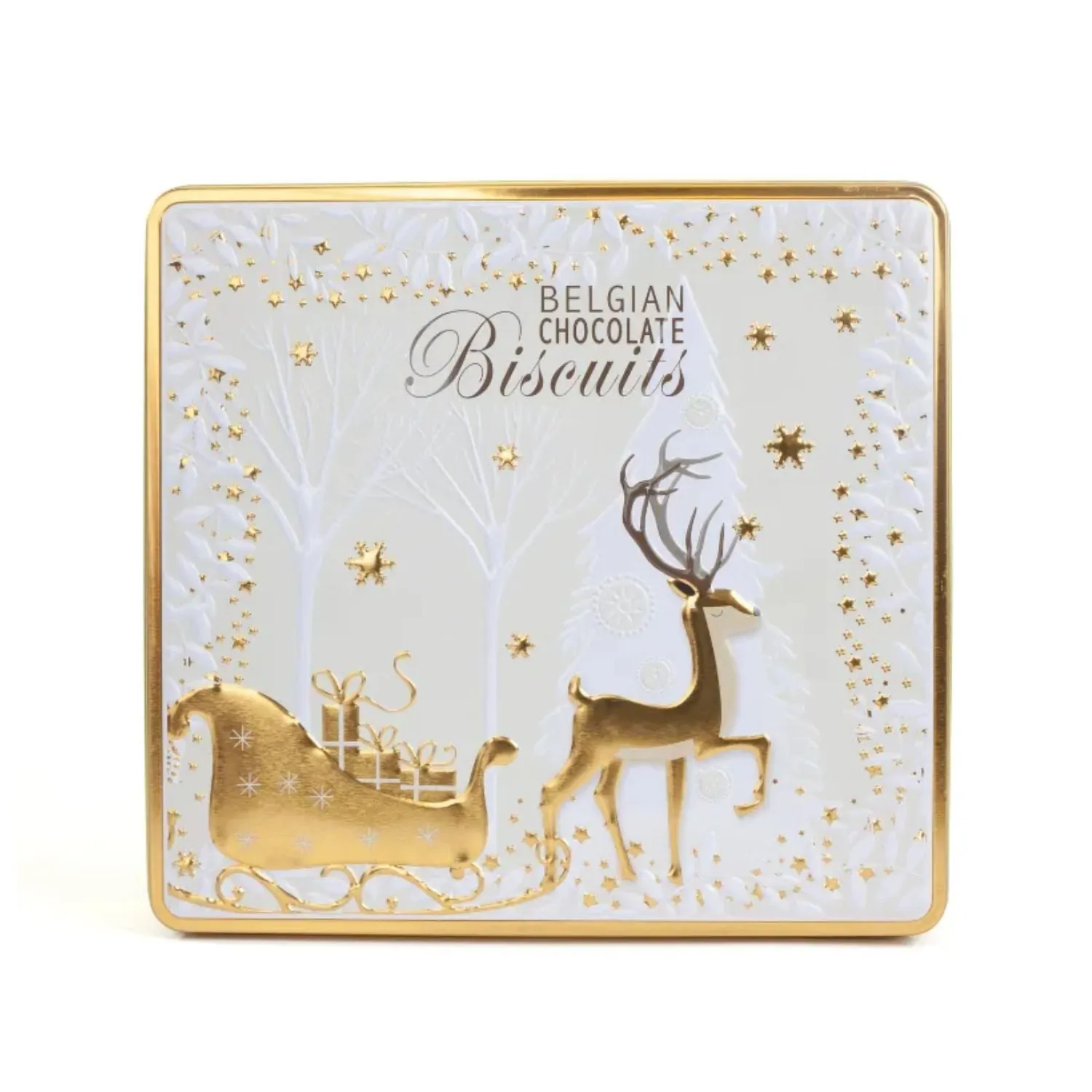 Silver Crane 375g Magical Reindeer and Sleigh Square