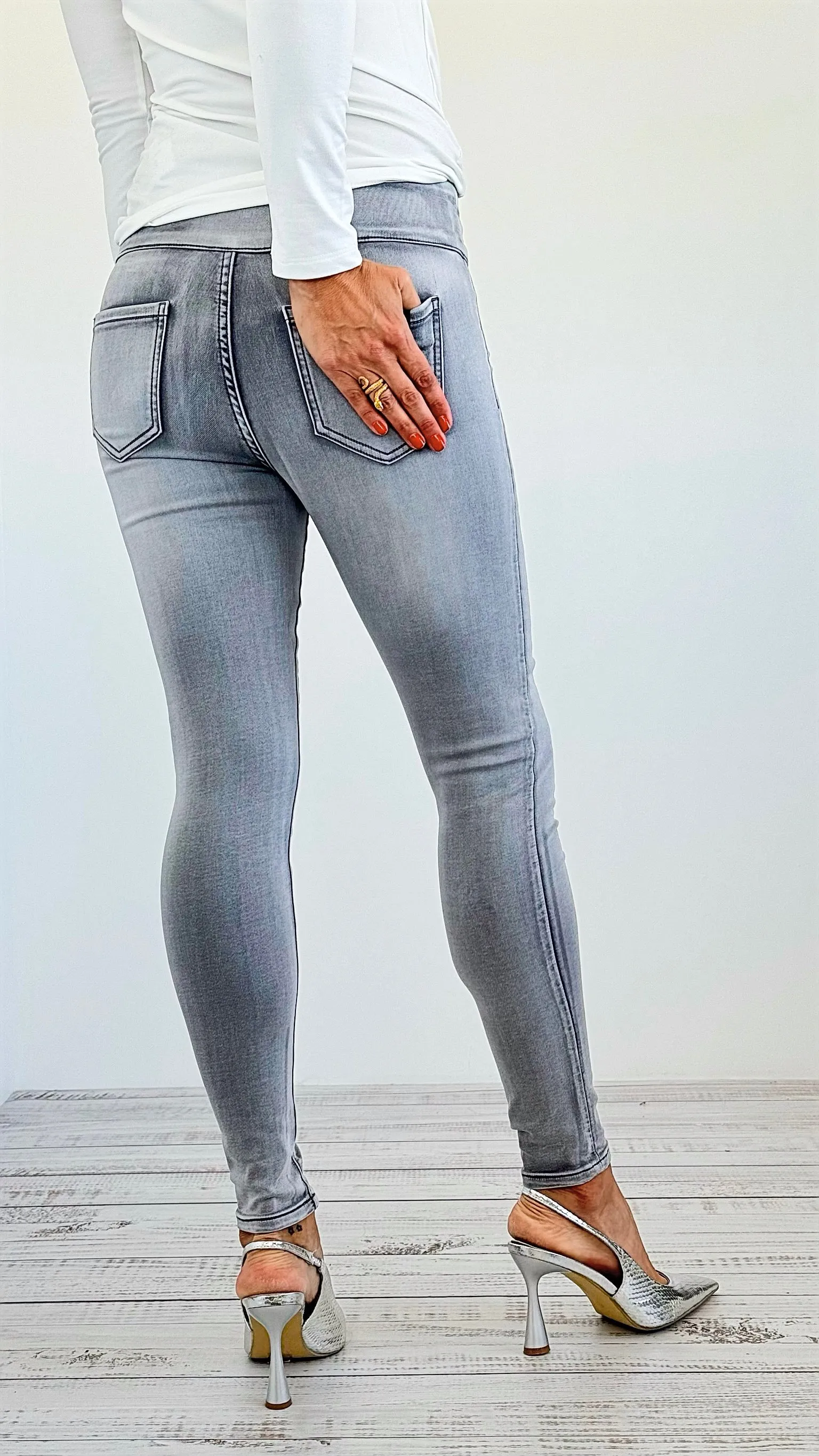 Silver Sky High-Rise Jeggings