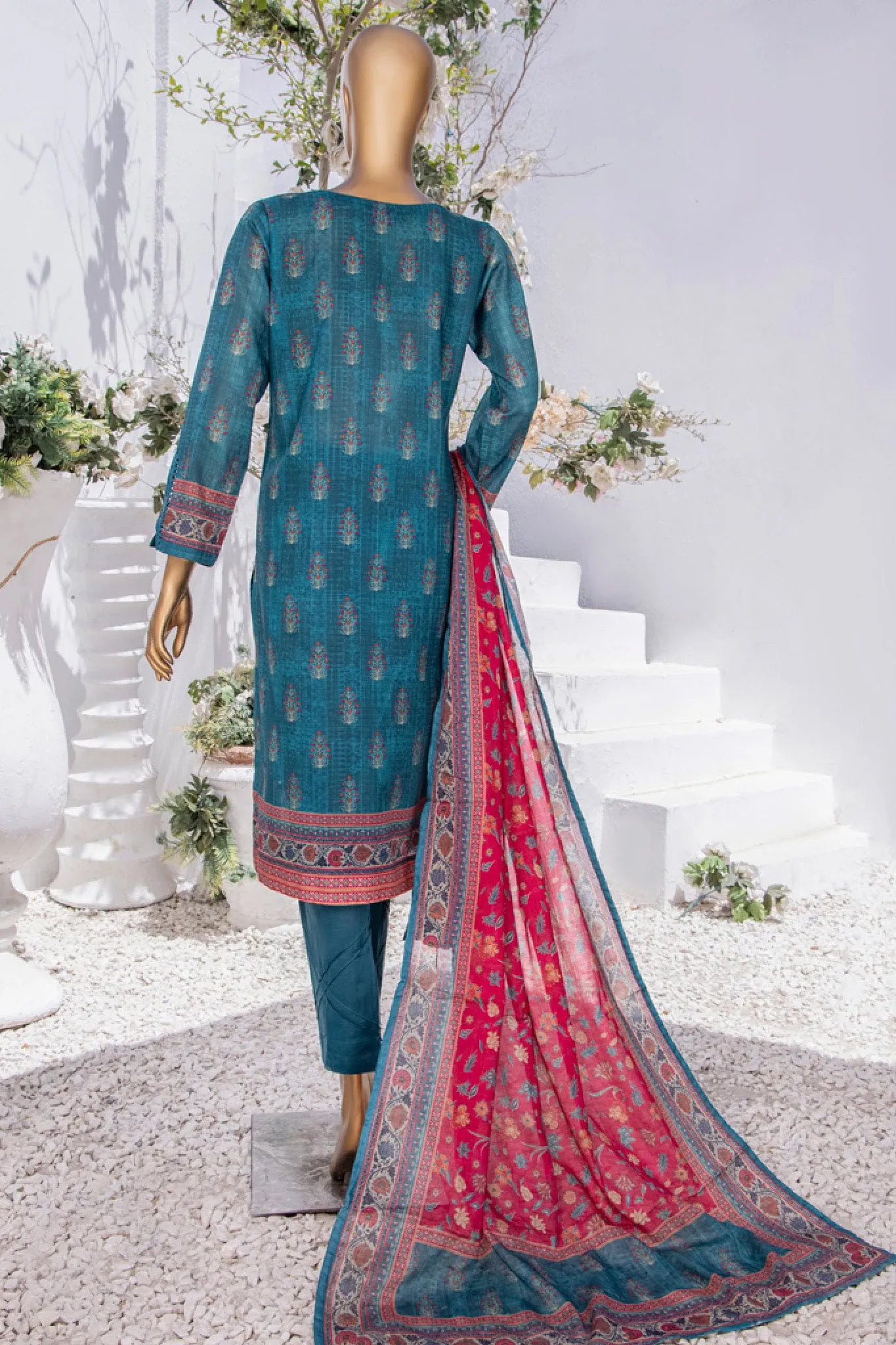 Summer Bloom By HZ Stitched 3 Piece Digital Printed Lawn Collection'2024-PNL-405