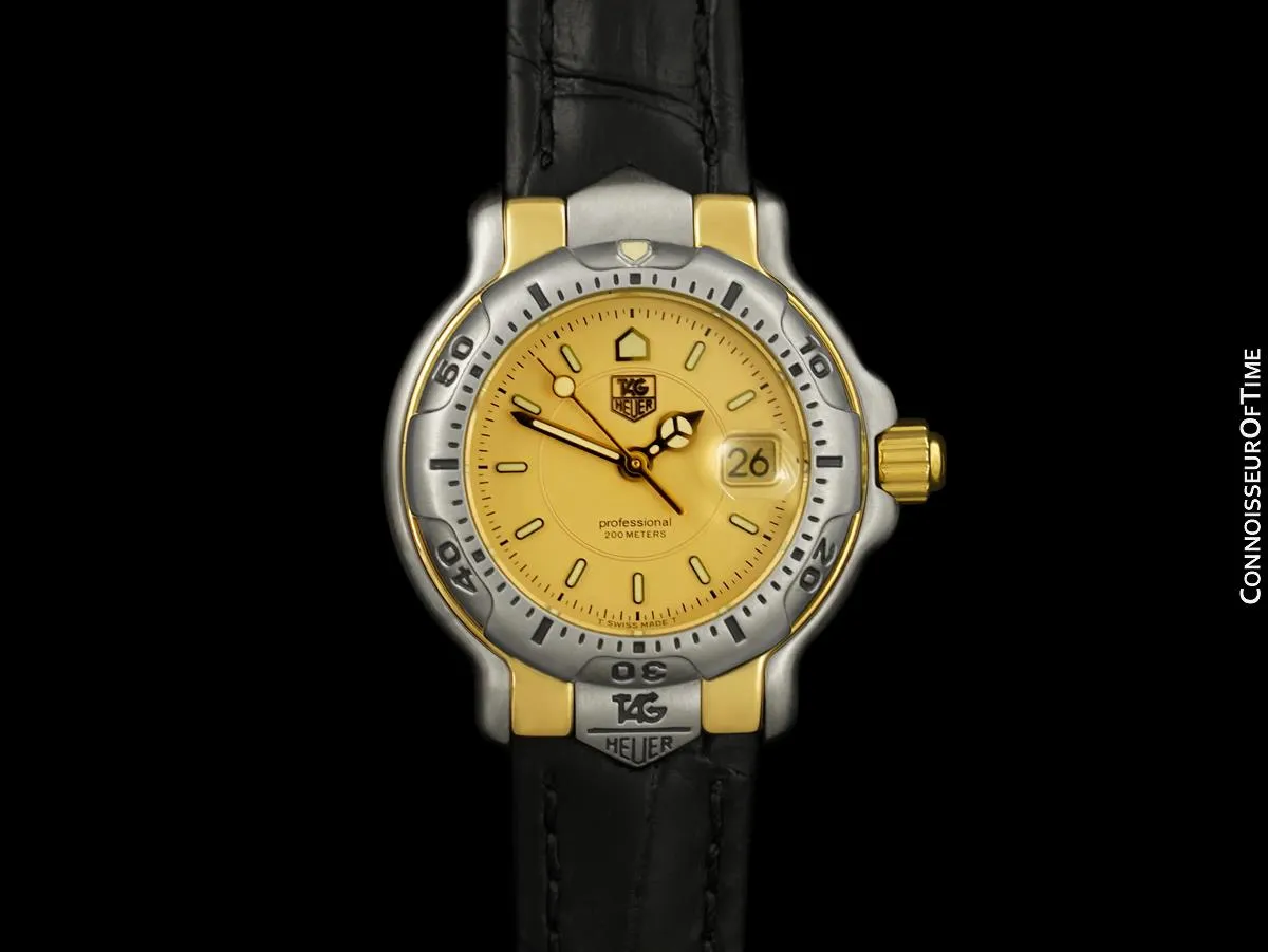 TAG Heuer Professional 6000 Ladies Divers Stainless Steel & 18K Gold Plated Watch - WH1353