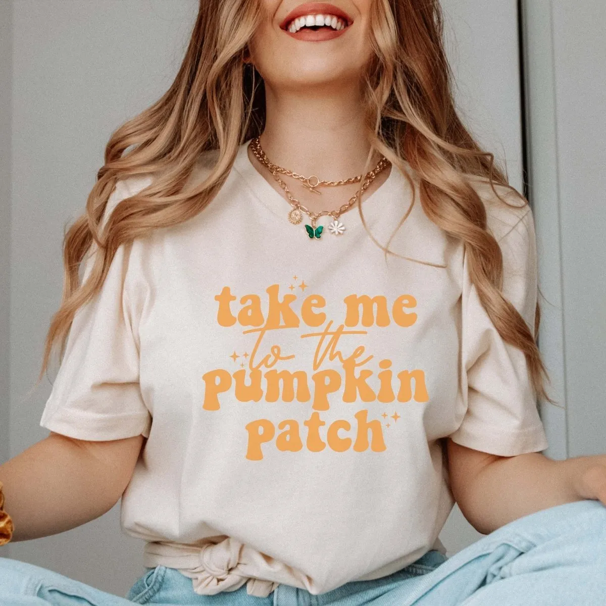 Take Me To The Pumpkin Patch Wholesale Bella Graphic Tee - Fast Shipping