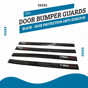 TRD Door Bumper Guards Black - Edge Protection Anti-Scratch Buffer Strip