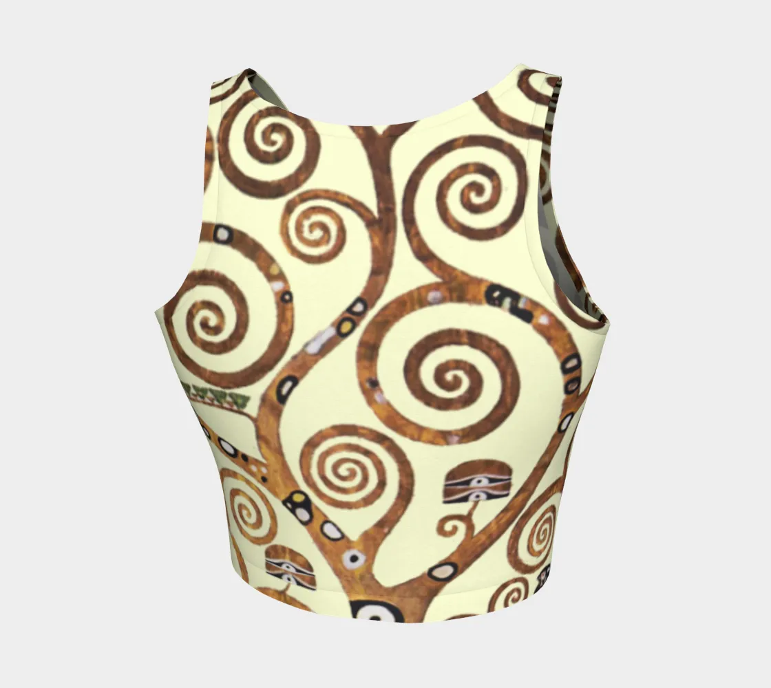 Tree of Life Klimt Athletic Crop Top