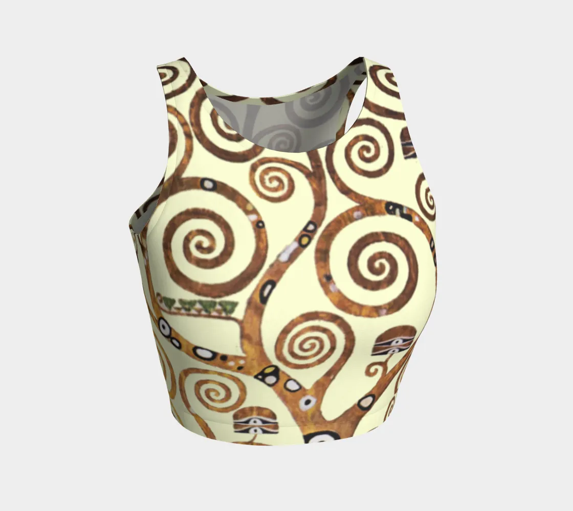 Tree of Life Klimt Athletic Crop Top