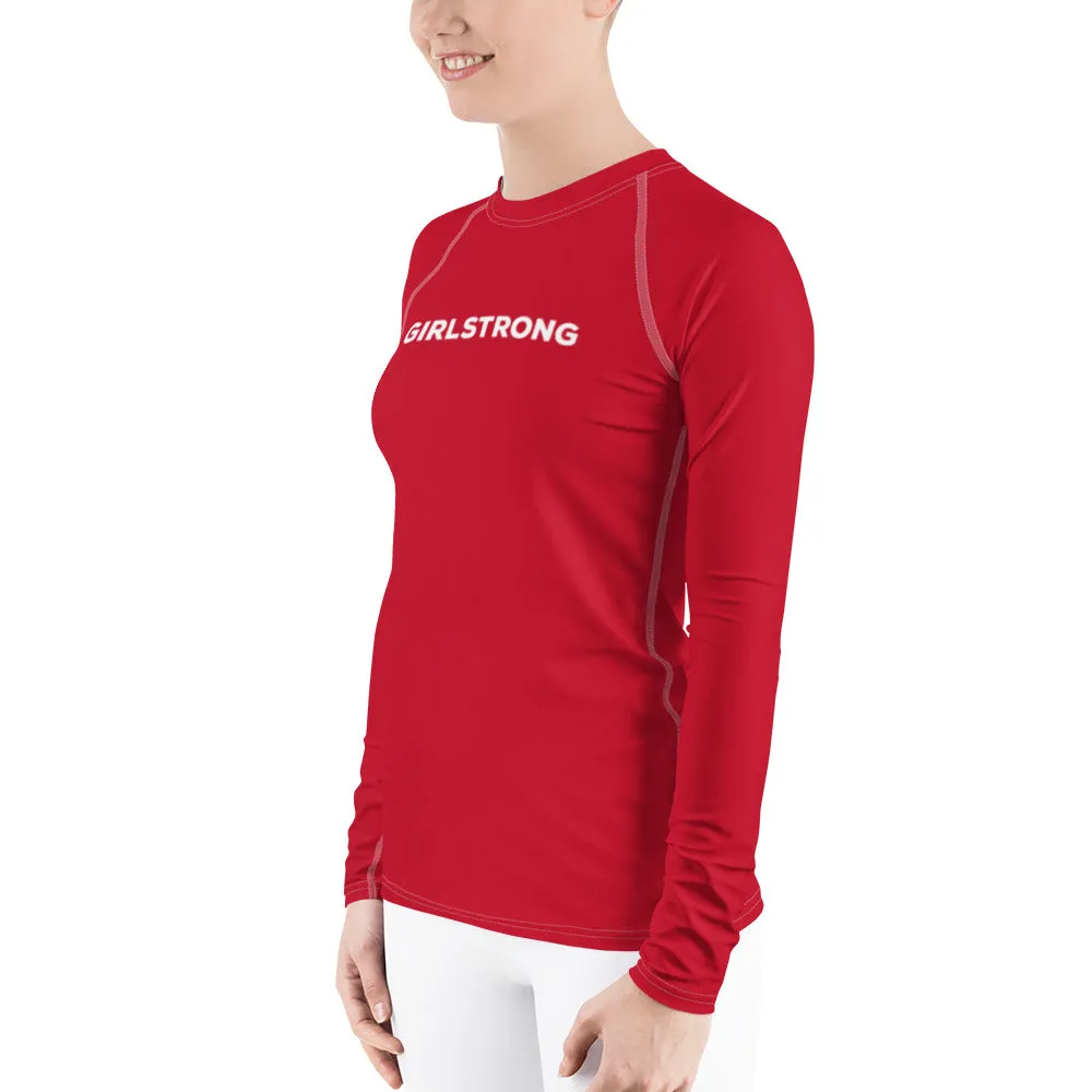 UPF 50 LONG SLEEVES RASH GUARD LIFEGUARD RED