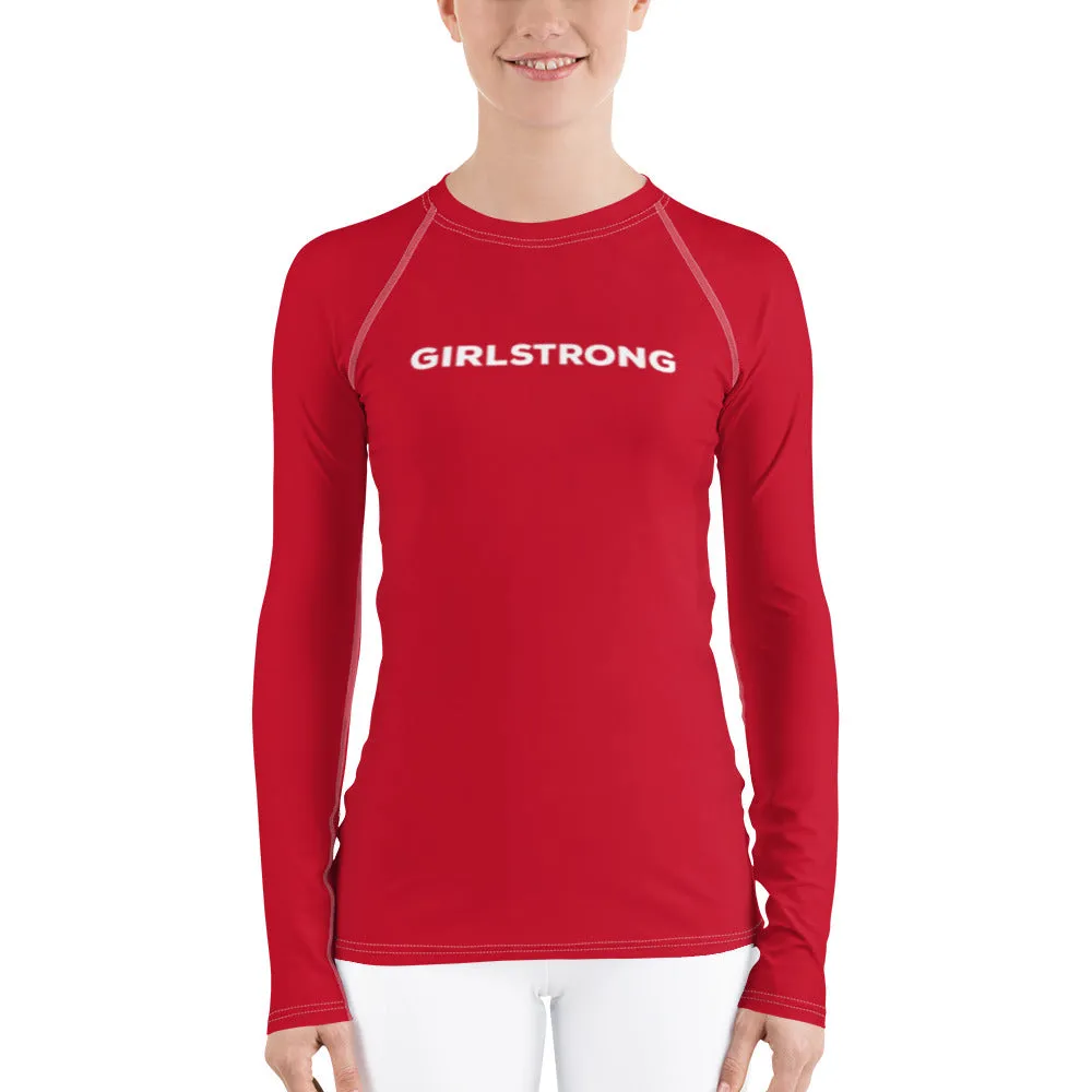 UPF 50 LONG SLEEVES RASH GUARD LIFEGUARD RED