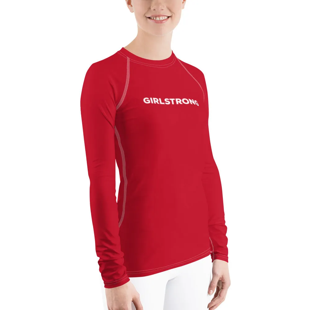 UPF 50 LONG SLEEVES RASH GUARD LIFEGUARD RED