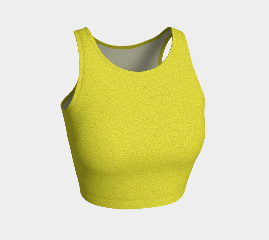 Van Gogh Yellow Athletic Crop Top