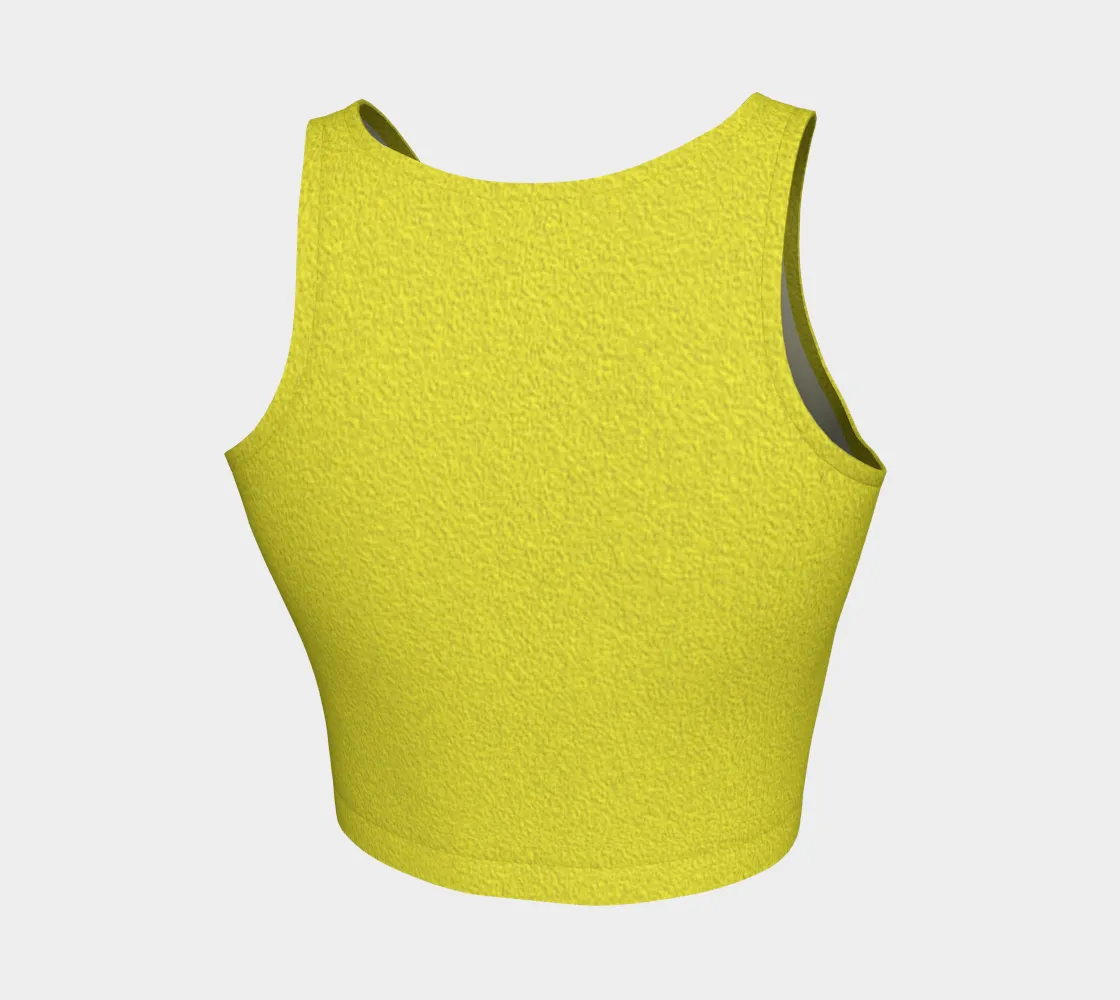 Van Gogh Yellow Athletic Crop Top