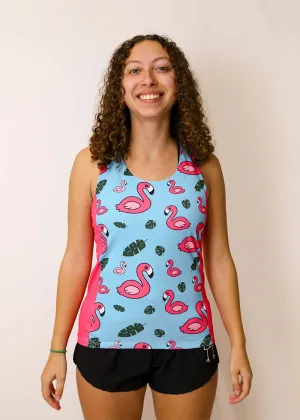 Women's Blue Flamingo SP Performance Singlet