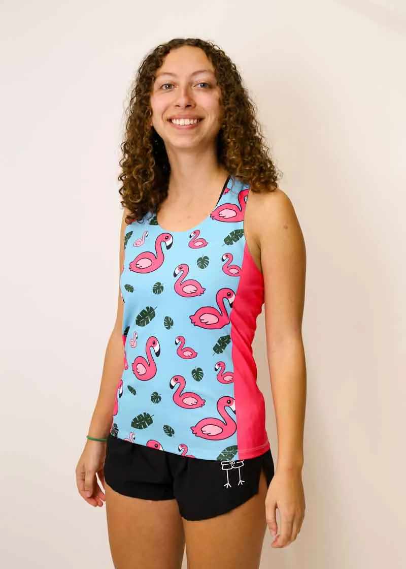 Women's Blue Flamingo SP Performance Singlet