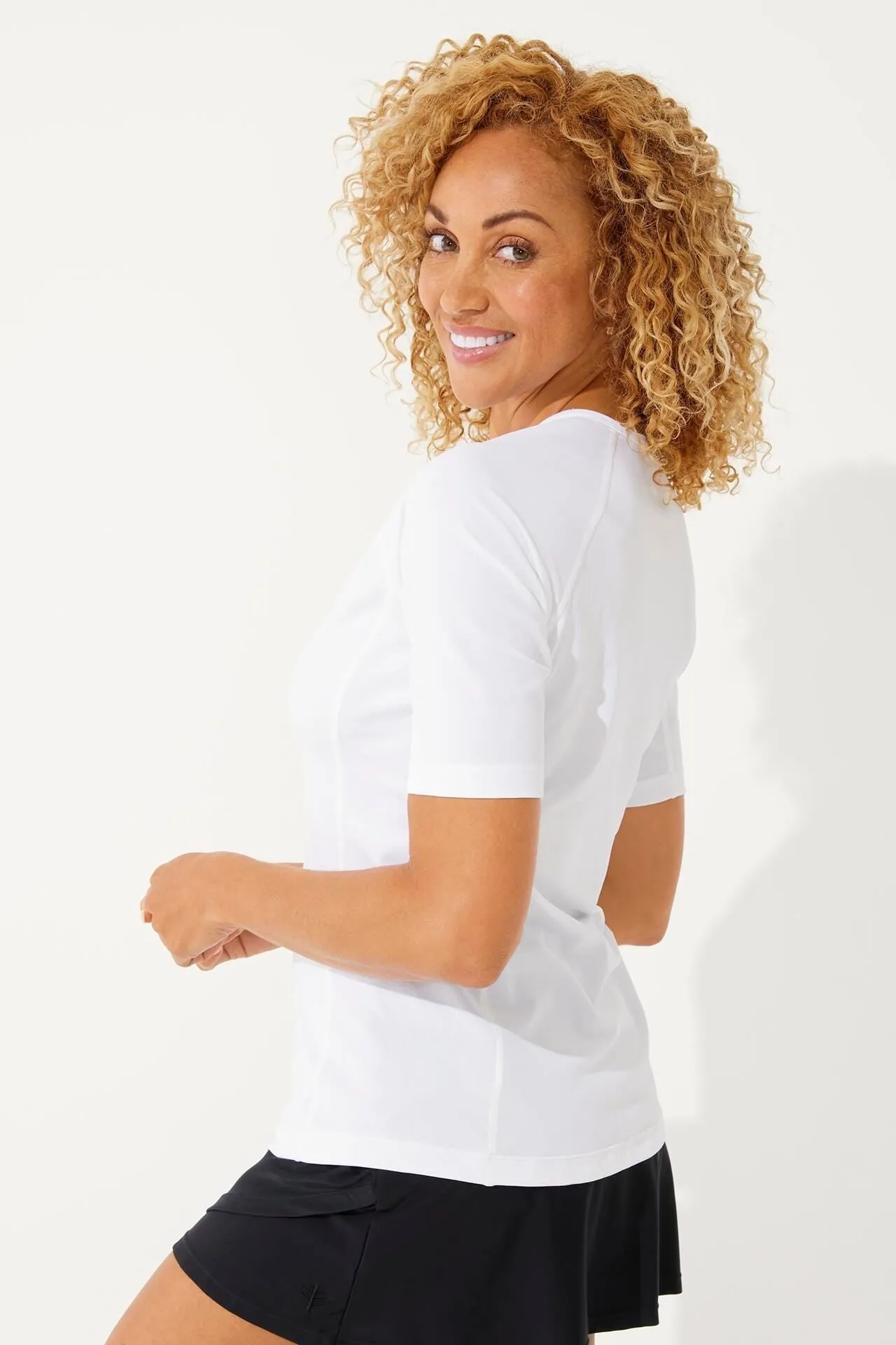 Women's Hightide Short Sleeve Swim Shirt | White