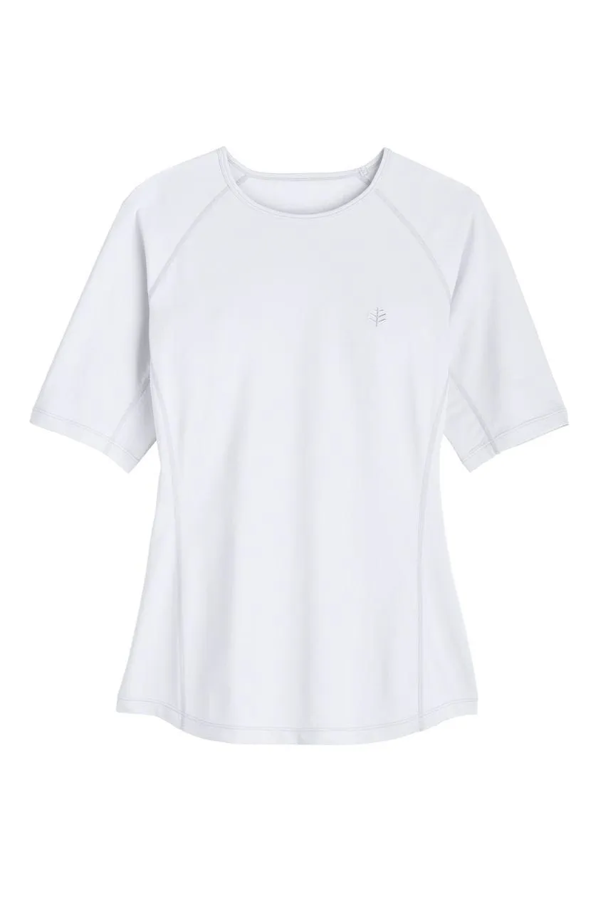 Women's Hightide Short Sleeve Swim Shirt | White