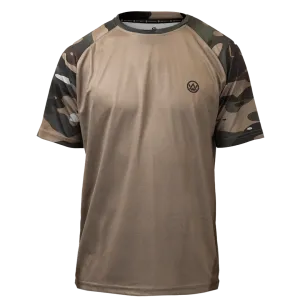 Woodland Camo Short Sleeve MTB Jersey (Sleeves Only Design)