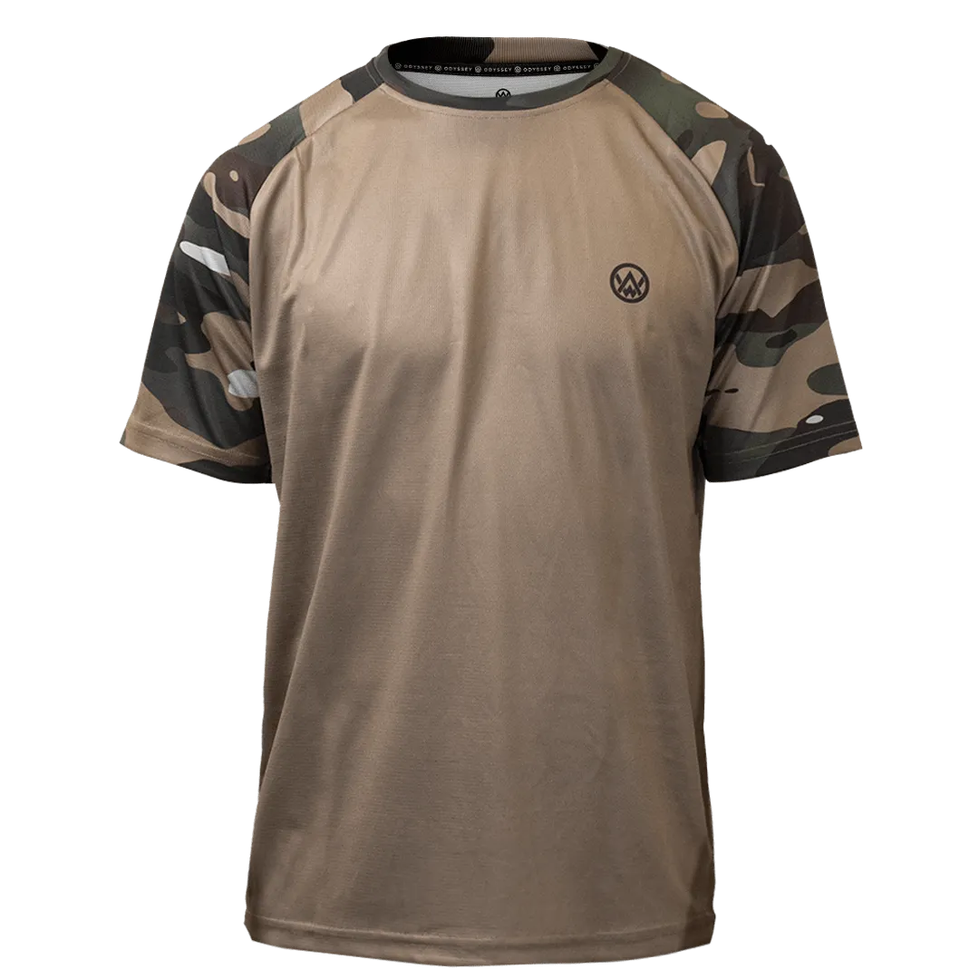 Woodland Camo Short Sleeve MTB Jersey (Sleeves Only Design)