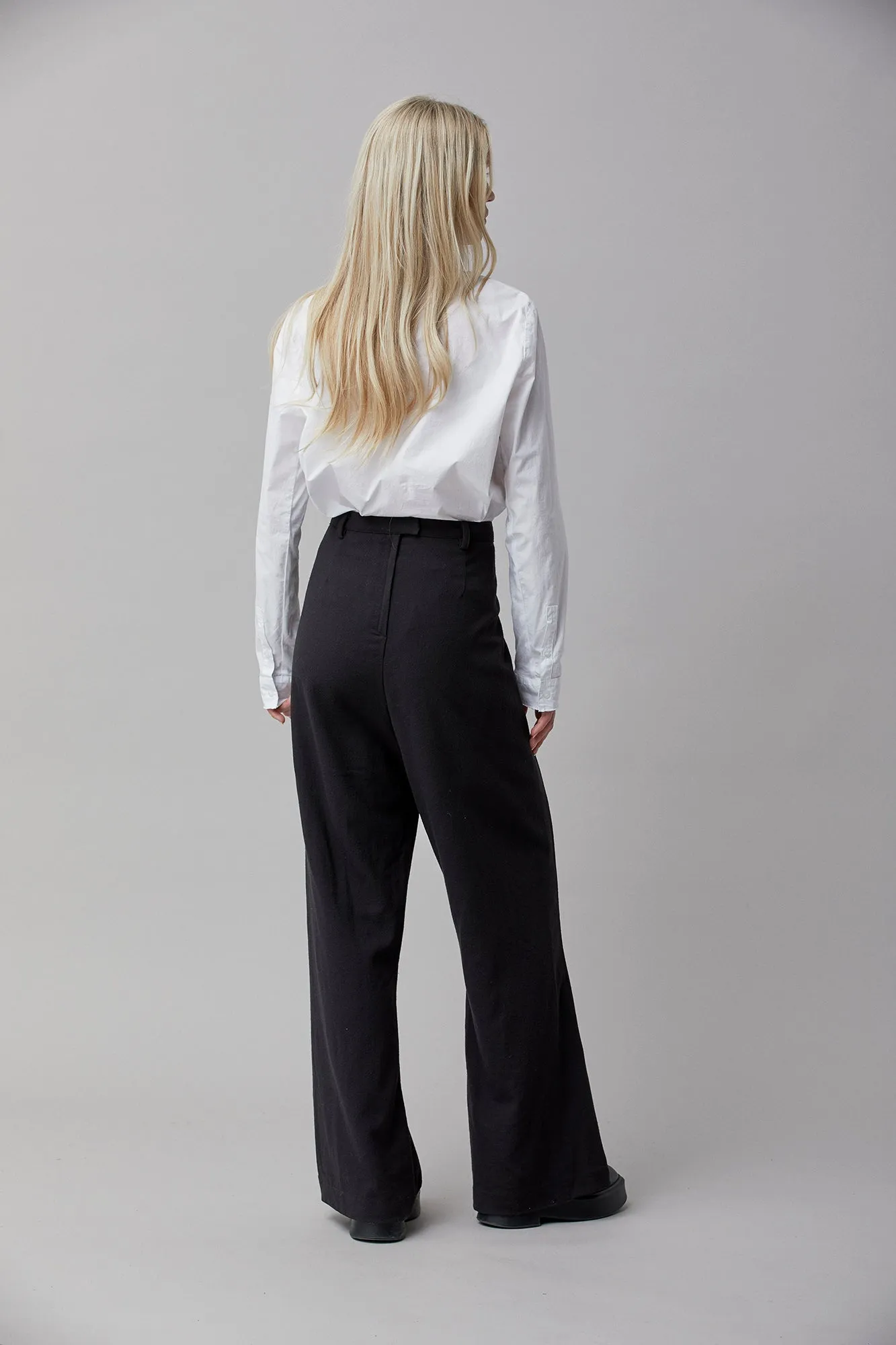 Wool twill pants